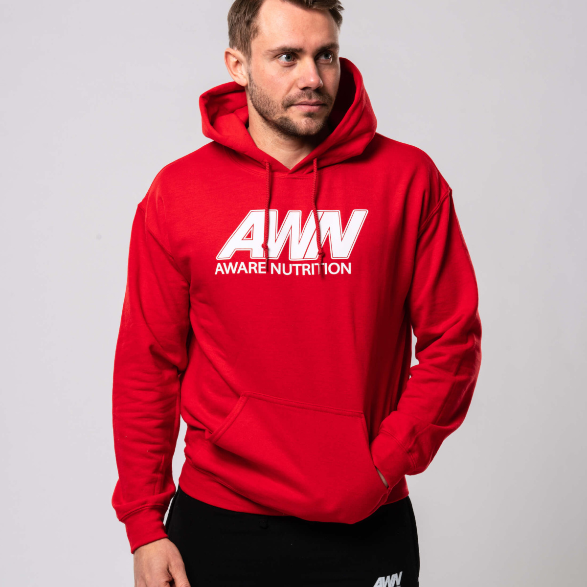 AWN Hoodie UNISEX - Röd, M